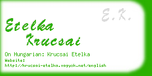 etelka krucsai business card